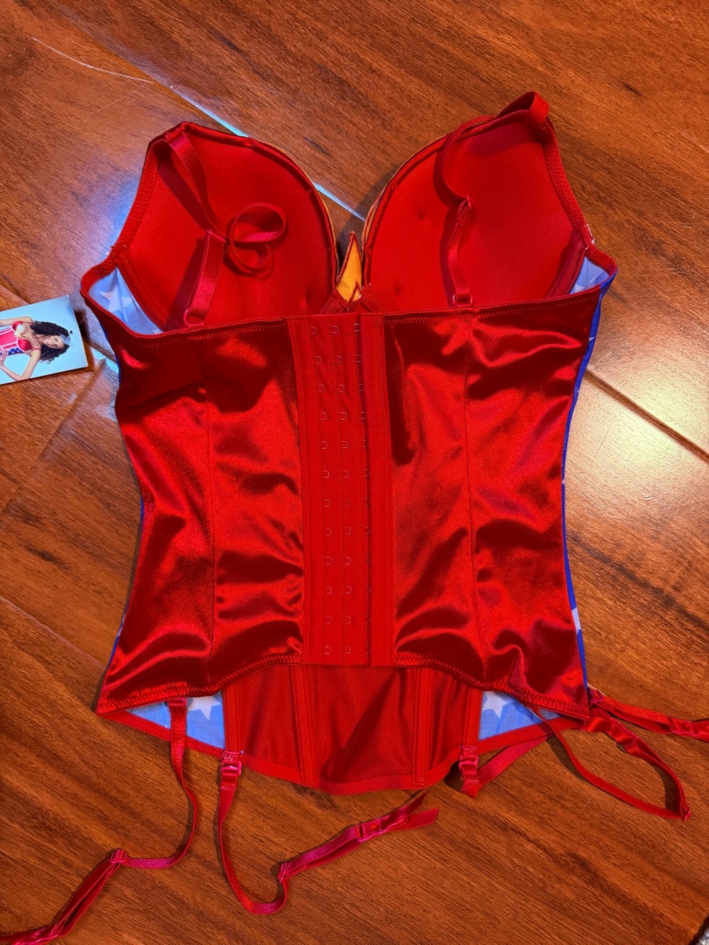 DC Comics Red Blue Gold Wonder Woman Bustier NWT FINAL MARKDOWN - Picture 2 of 5